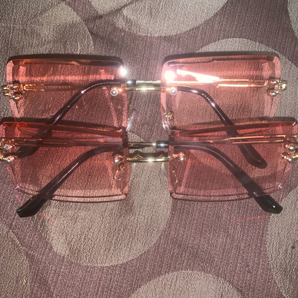 Womens Pink Sunglasses Pink Framed Glasses Wigs Lace Wigs